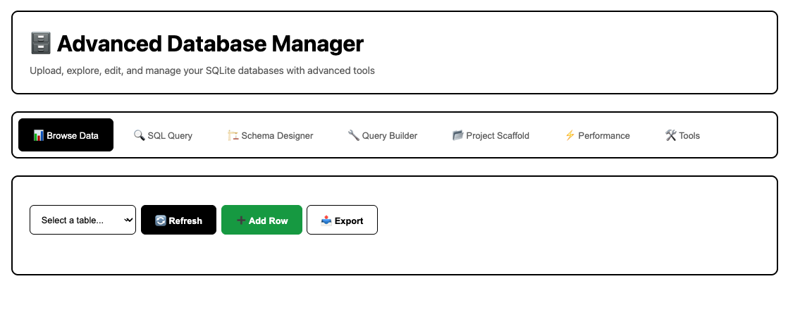 Advanced Database Manager